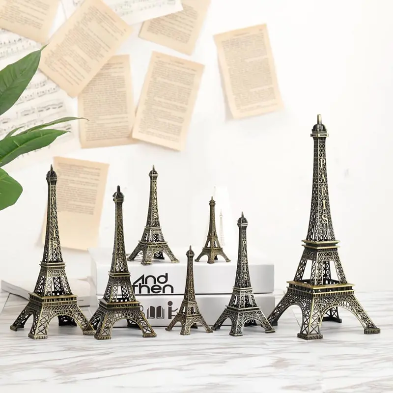Креативные европейские бронзовые модели Эйфелевой башни, металлические украшения для дома, аксессуары, статуэтки, миниатюры, Декор, подарок