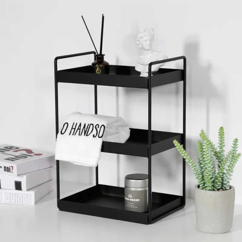 

Northern European-Style Table Cosmetics Storage Rack Kitchen Online Celebrity INS Dresser Toilet Skincare Desktop Storage Shelf