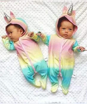 

Newborn Baby Boy Girl Hooded Jumpsuit Kids Clothes Outfit