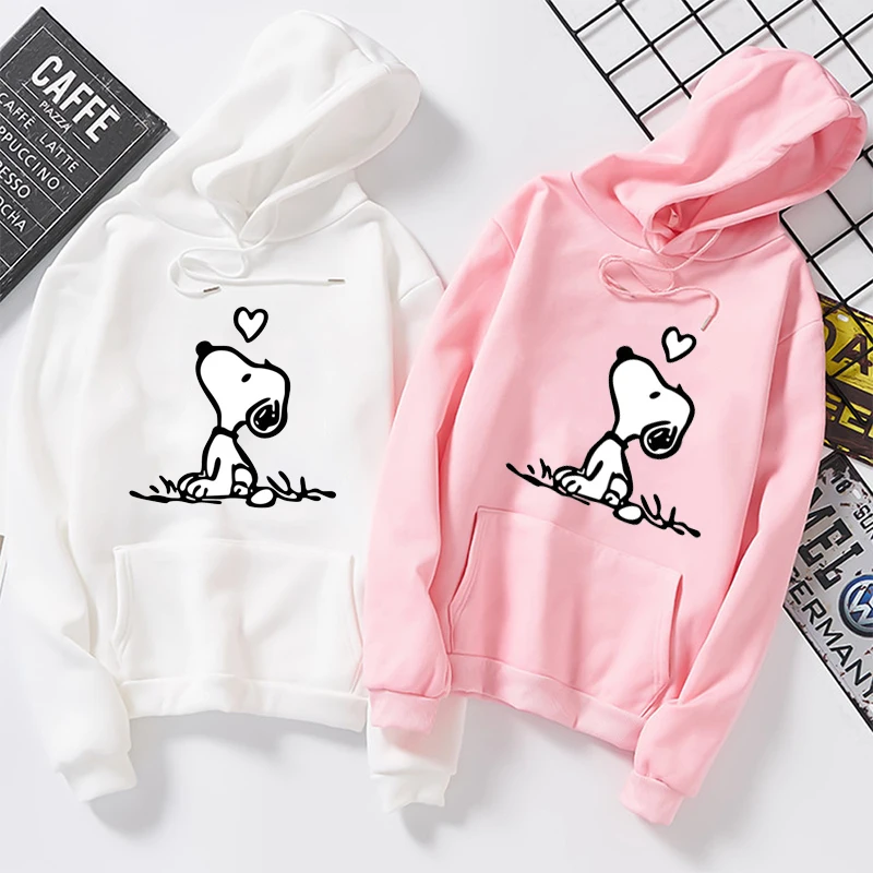  Perimedes Women's Hoodies Full Sleeve Hoodie Cute Dog Print Sweatshirt Pullover drawstring hoodies 