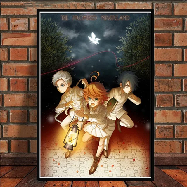 Картина на холсте скандинавские плакаты искусство аниме обетованная Neverland Yakusoku No Neverland Норман Эмма Настенная картина домашний декор - Цвет: Nordic HE3645-05