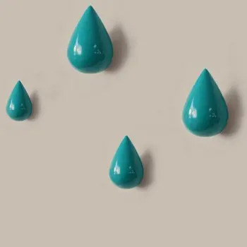

1 Pcs Creative Water Drops Wall Hanger Hook Decorative Modern Hanging Hook For Bag Umbrella Rain Drop Hook For Home Decoration