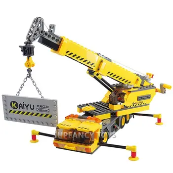 

Children'S City Series Building Heavy Construction Cranes Children'S Educational Boxing Assembling Building Blocks Toys