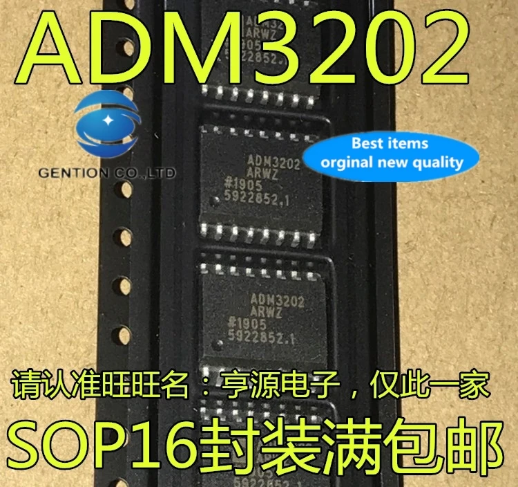 

10 шт. ПРИЕМОПЕРЕДАТЧИК IC ADM3202ARWZ ADM3202A ADM3202 SOP16 feet в наличии 100% новый и оригинальный