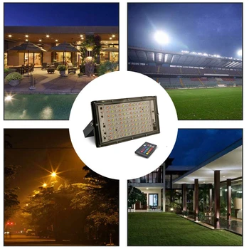 

Led Flood Light 100W RGB AC220V 230V Outdoor Floodlight IP65 Waterproof LED Street Lamp Landscape Lighting Spotlight Wall Washer