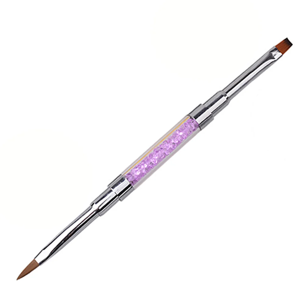 Painting Pen UV Gel Double-end Extension Practical Art Edge Cleaner Rhinestone Handle Multifunctional Manicure Tool Nail Brush
