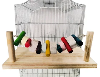 

Bird Toy Pet Supplies Hamster Totoro Springboard Platform Parrot Grinding Stone Springboard Multi-Function Combination Toy