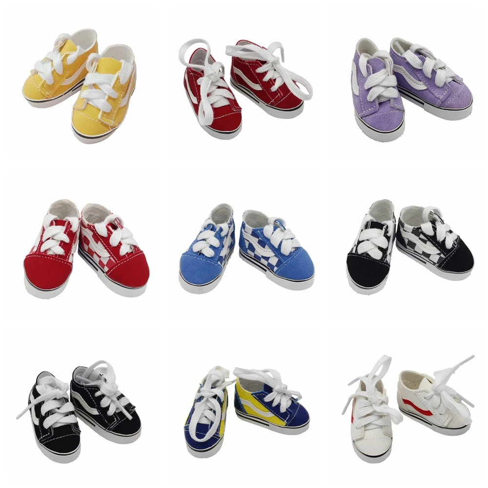 Doll Shoes 5.5cm Fashion Canvas Sneakers For Paola Reina Wellie Wishers 14 Inch EXO Star 20 cm Doll Clothes Accessories converse chuck taylor all star construct roasted a03876c chuck taylor all star construct utility canvas