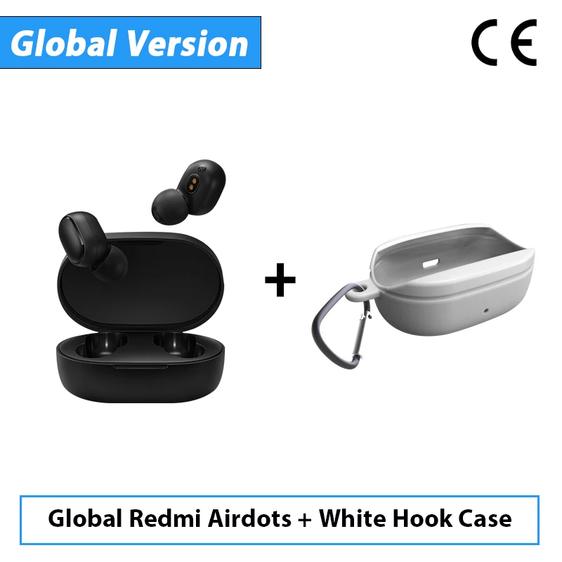 CE Add White Hook Ca Оригинальные Xiaomi Redmi Airdots TWS беспроводные Bluetooth наушники стерео бас Bluetooth 5,0 с микрофоном громкой связи с управлением AI - Цвет: CE Add White Hook Ca