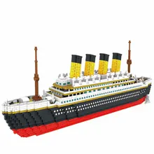 Большие 3800 шт Строительные блоки Titanic модель круизного корабля лодка DIY сборные строительные Алмазные Блоки Модель Классические кирпичные игрушки