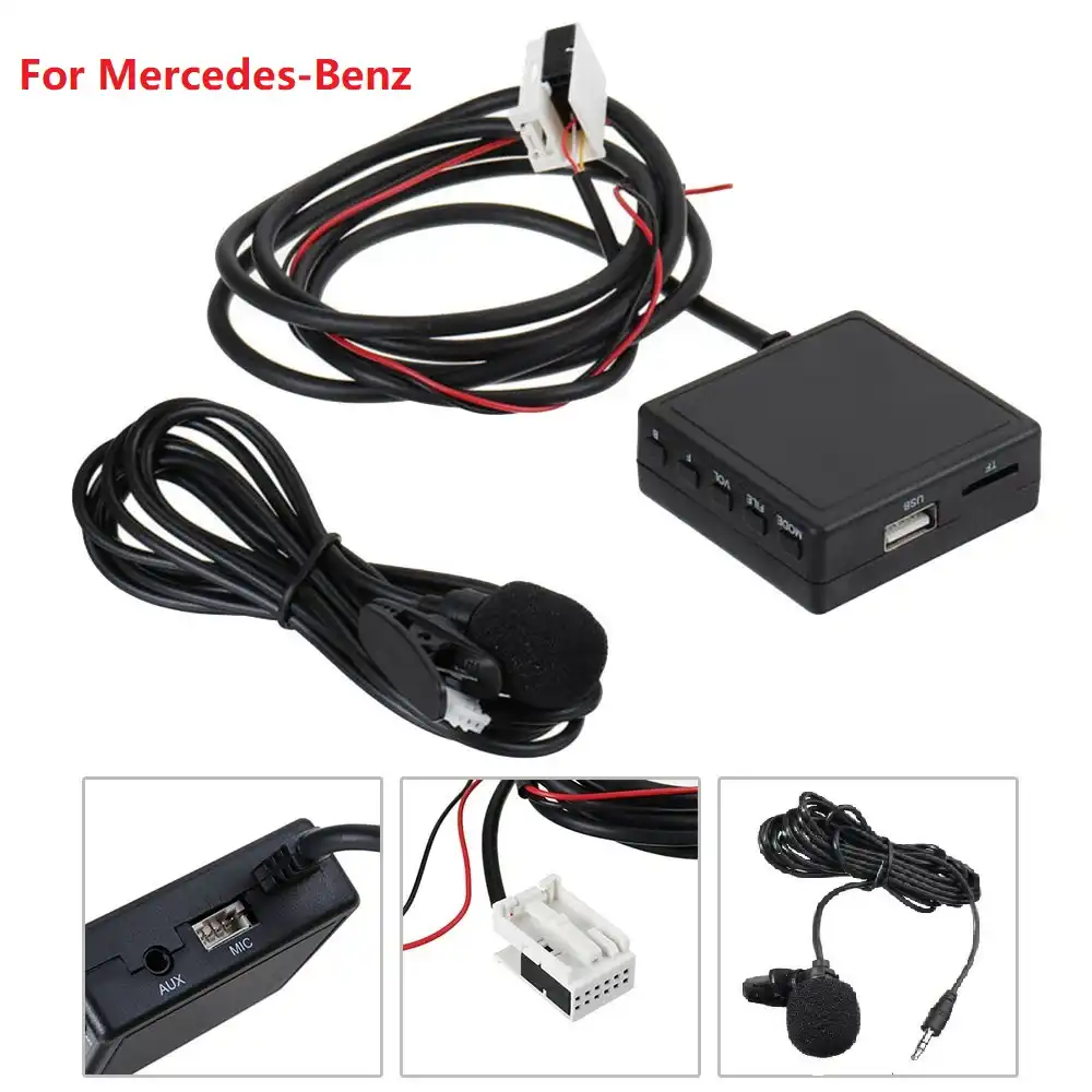 Car Radio Car Bluetooth 5 0 Audio Aux Cable Adapter Mic For Mercedes Benz W169 W245 W203 W209 W164 R230 Aps Ntg Cd20 30 50 Fascias Aliexpress
