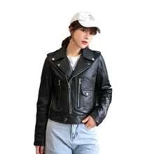 

YYCZF Women Genuine Sheep Leather Coat Lady Female Real Sheep Skin Versatile Motorcycle Jacket Fall/winter Coats Trench Clothes