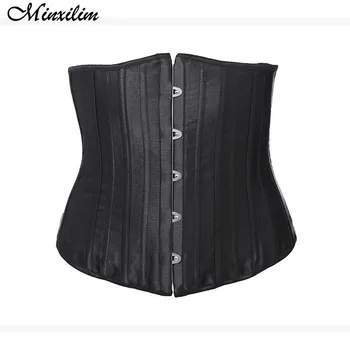 

Minxilim Sexy Woman Bustier Satin Underbust Corset Waist Cincher Slimming Underwear 6xl For Loss Weight Vintage Bustier Tops