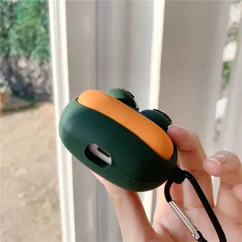 

Cartoon Frog Soft Silicone Protective Case With Carabiner for Huawei FreeBuds 3