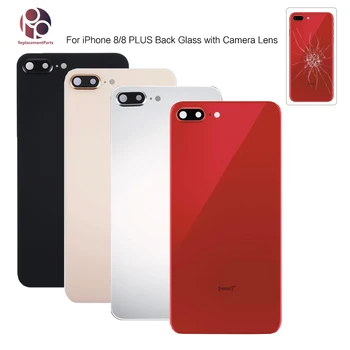 

10Pcs Battery Back Cover For iphone 8 Plus 8G Rear Door Housing Case Replacement Parts with Adhesive Sticker + Camera Glass Lens