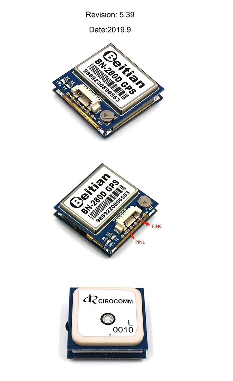 10 шт. BN-280D gps Beidou модуль+ ГЛОНАСС двойной режим позиционирования PIX4 управление полетом, Arduino оранжевый Pi raspberry pi Microbit RC автомобиль
