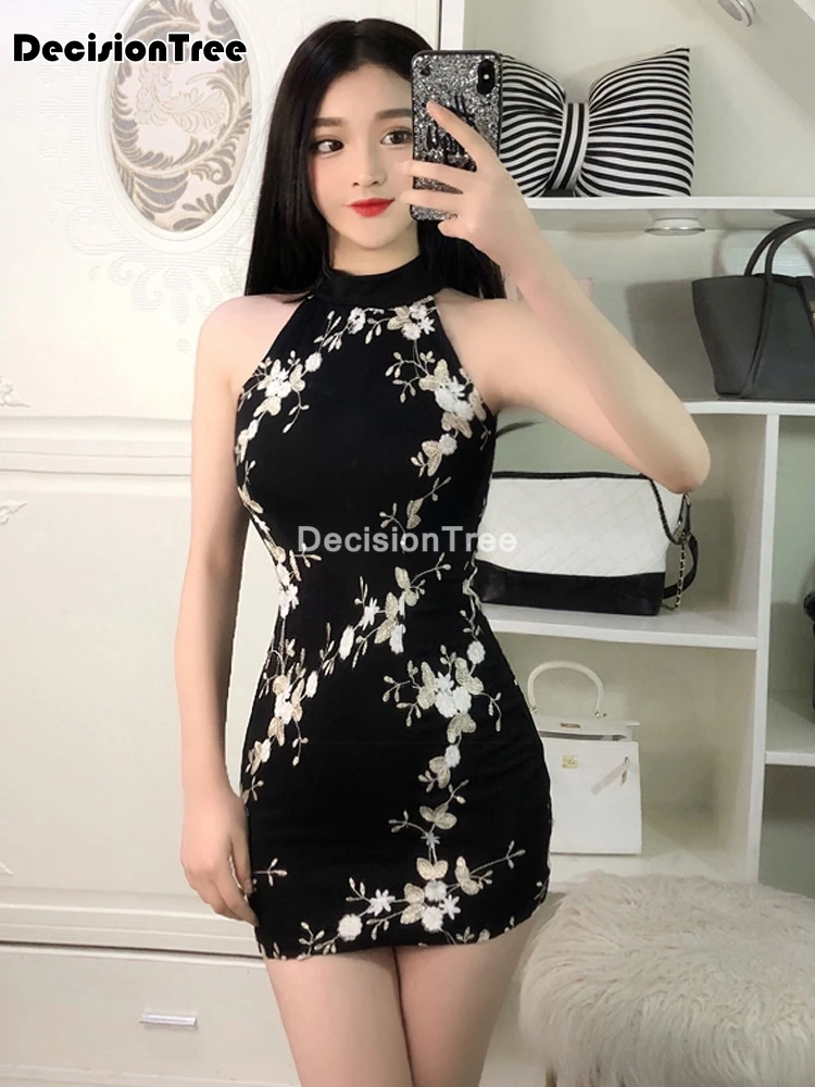 2021 китайское платье вечернее cheongsam современное без рукавов qipao цветочный принт