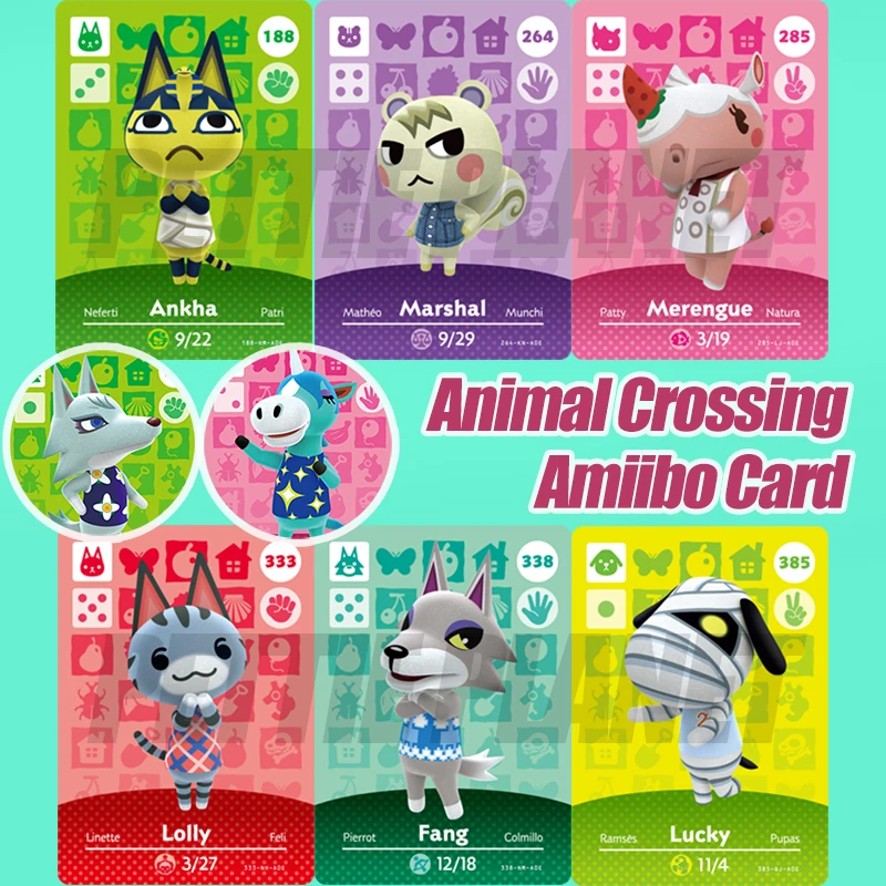 

Animal Crossing New Horizons Game Amiibo Card For NS Switch 3DS Game Lobo Card Set NFC Cards Hot Villager Marshal Series 1 2 3 4