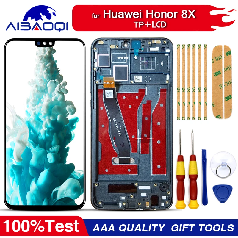 Новый Оригинальный сенсорный ЖК-экран для Huawei Honor 8X сменные детали + инструмент