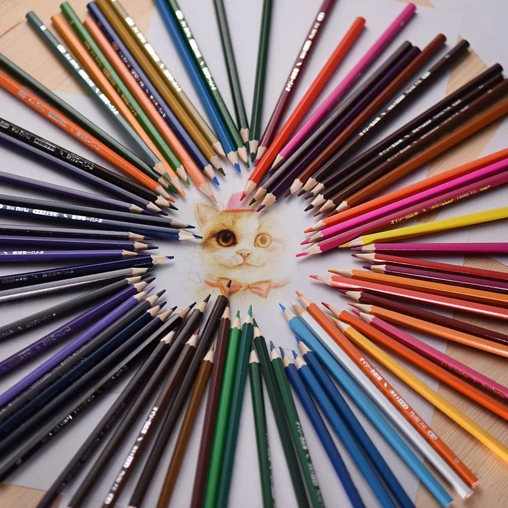 72 цвета Изобразительное искусство Рисование маслом основа цветные карандаши набор для эскиза школы на масляной основе цветные карандаши набор