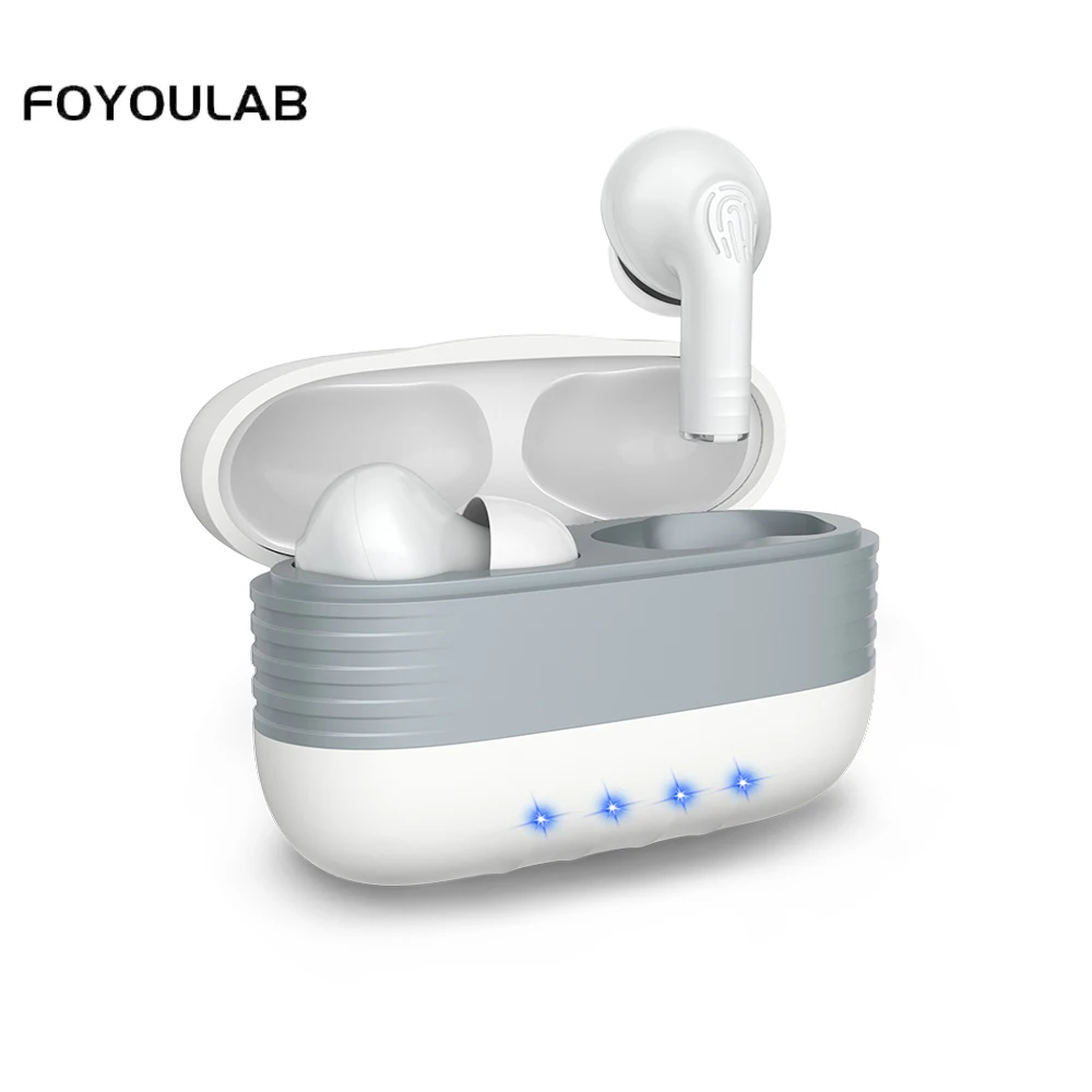 

FOYOULAB Bluetooth Earbuds With Mic Smart Pairing TWS True Wireless V5 Earphone Touch Control Battery Display Headset For Cell