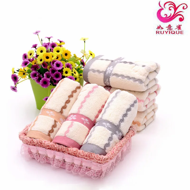 

Gaoyang Gift Pure Cotton Towel Absorbent Not Shed Jacquard Zero Twist Hot Sales-