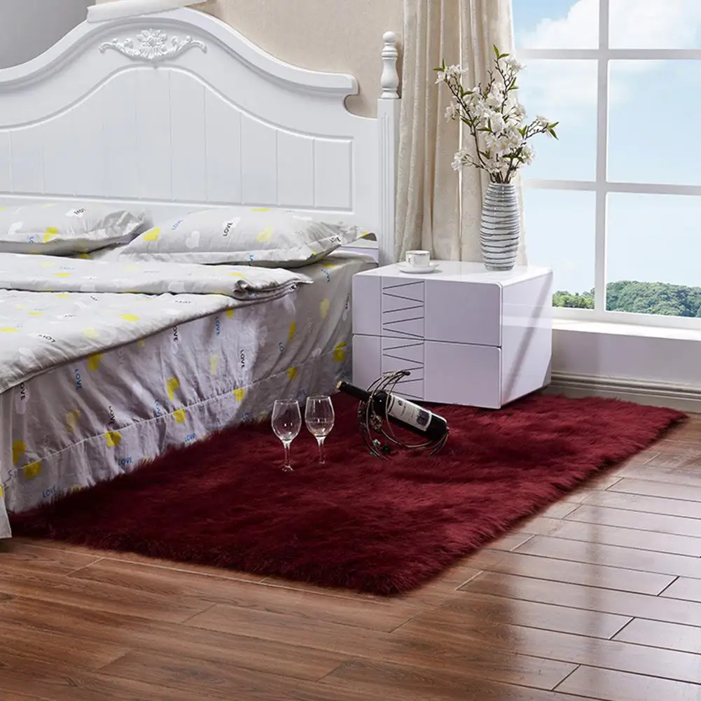 Yfashion 40X40 см моющаяся искусственная накидка из овчины для стула, покрытие из теплой шерсти, коврик для сиденья, небольшой ворсистый ковер