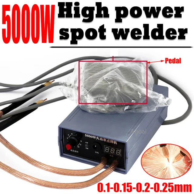 $US $83.66 5000W Battery Spot Welder Kit Welding Tools Portable Adjustabl Spot welding Machine 0.2MM Nickel strip for DIY 18650 Battery