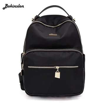 

Bokinslon Casual Student Backpack Male Drawstring Oil Wax Canvas Bag Diagonal Man Travel Backpack