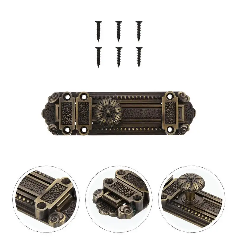 Zinc Alloy Door Window Latch Vintage Security Sliding Bolt Lock 1 Pc For Home door latch