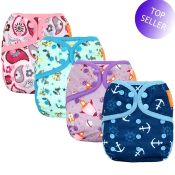 

New Prints Happy Flute NEW OS baby cloth diaper cover ,waterproof breathable S M& L adjustable,fit 5-15kg baby