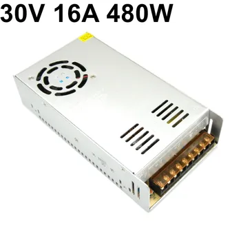 

Free ship 30V 16A 480W switching power supply S-480-30 input 110v 220v AC to DC SMPS for CNC 3D Print PSU