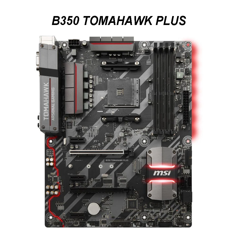 Для настольной материнской платы MSI B350 TOMAHAWK PLUS разъем AM4 DDR4 для AMD B450M M.2 USB3.0