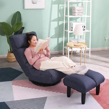 

Lazy sofa chair folding recliner outdoor sofa bed with pedal comfortable leisure swivel chair living room office furniture