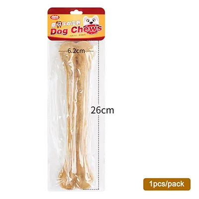 10 inch length 26cm 8 размеров прочная собака игрушки-Жвачки Жевательная кость игрушки для агрессивных доме натуральный Собака зубной жевательные кости для маленьких, средних и больших собак - Цвет: 10 inch length 26cm