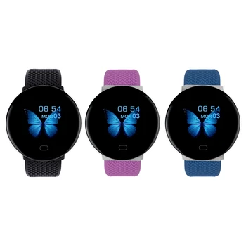 

D19 Smart Watch Heart Rate Blood Pressure Health SmartWatch Watch Wristband Fitness Tracker Black