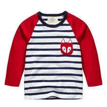 Золото сокровище детская одежда | простая полосатая хлопковая Футболка для мальчиков средняя-Маленькая детская детская футболка