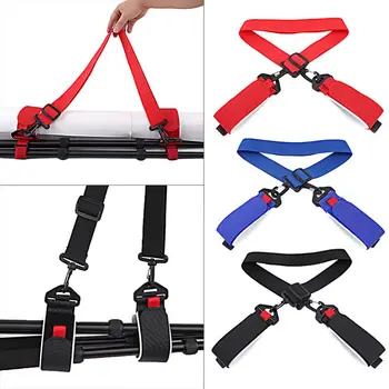 

Adjustable Skiing Poles Shoulder Hand Carrier Lash Handle Straps Porter Hook Loop Protecting Black Nylon Ski Handle Strap Bags