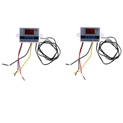 2X 10A AC110-220V Digital Temperature Controller XH-W3001 For Incubator Cooling Heating Switch Thermostat NTC Sensor