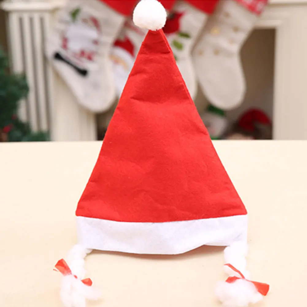 Navidad Рождественская шляпа с оплеткой для детей Нетканые украшения для вечеринки, подарки принадлежности, домашний декор
