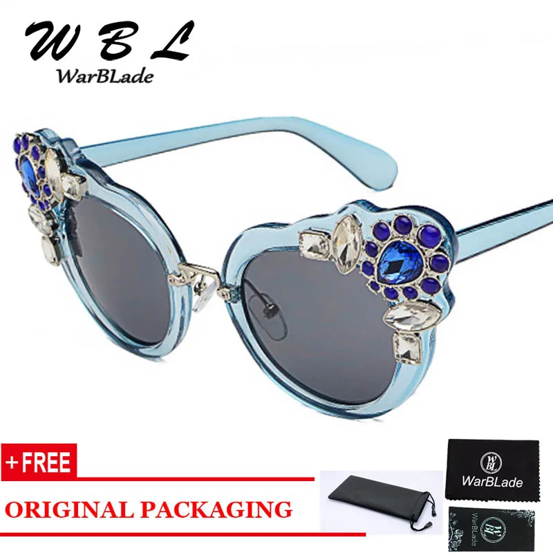 WarBLade 2019 Fashion Rhinestone Elegant Cat Eye Sunglasses Women Brand Designer Luxury Sun Glasses Female Summer Eyeglasses | Аксессуары