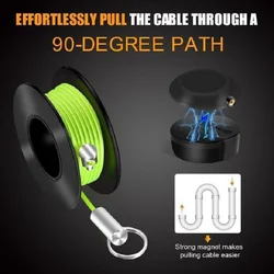Enfile tube magnétique égout fil sombre électricien enfileur fil de traction magnétique tuyau en Nylon électricien enfileur Kit d'outils à main 