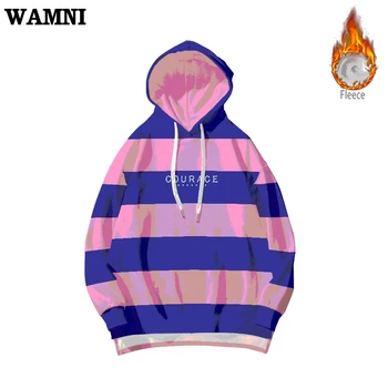 

Striped 3D Wool Hoodie Women Short Front Harajuku High Quality Long Custom Sweatshirt Warm Winter Hoodie Sweatshirt