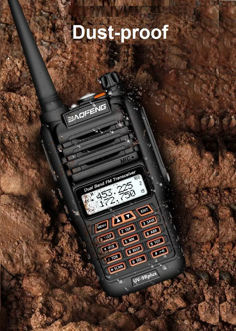 BAOFENG UV-9R PLUS 10 Вт Высокая мощность Водонепроницаемая рация UHF VHF 4800 мАч морской CB Ham Радио Рыбалка КВ трансивер UV 9R