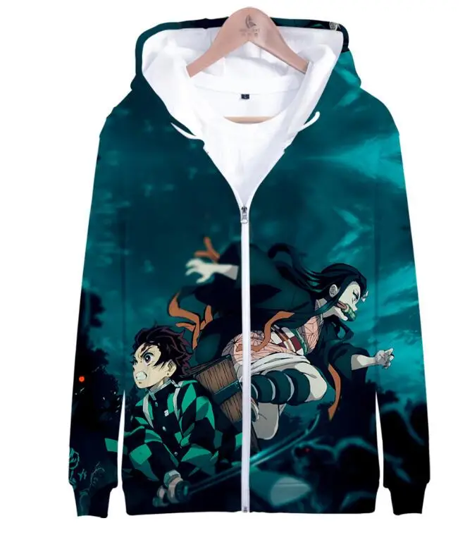 17 Куртки, Demon Slayer: Kimetsu no Yaiba, толстовка Kamado Tanjirou Kamado Nezuko Sabito Iguro Obanai, толстовки с капюшоном для косплея, 4XL - Цвет: 17