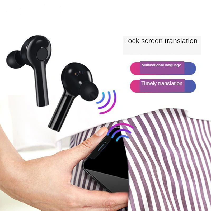 free shipping intelligence wireless Bluetooth translate Digital display Charging core Portable charging box noise reduction