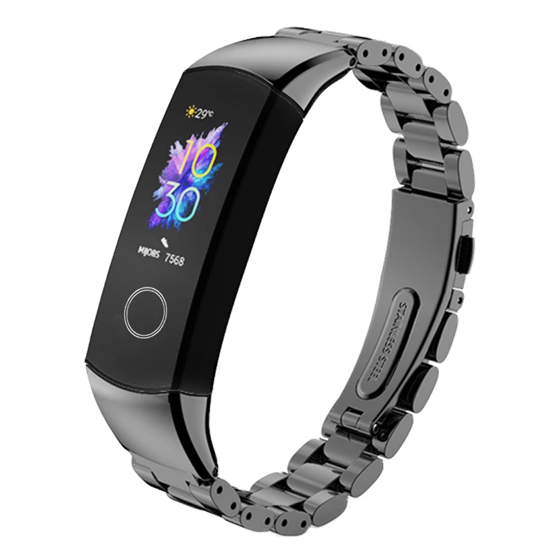 Strap for Honor Band 4/5 Metal Stainless Steel Wrist Bracelet for Huawei Honor Band 4 5 Smart Watch Milanese Leather Wristbands