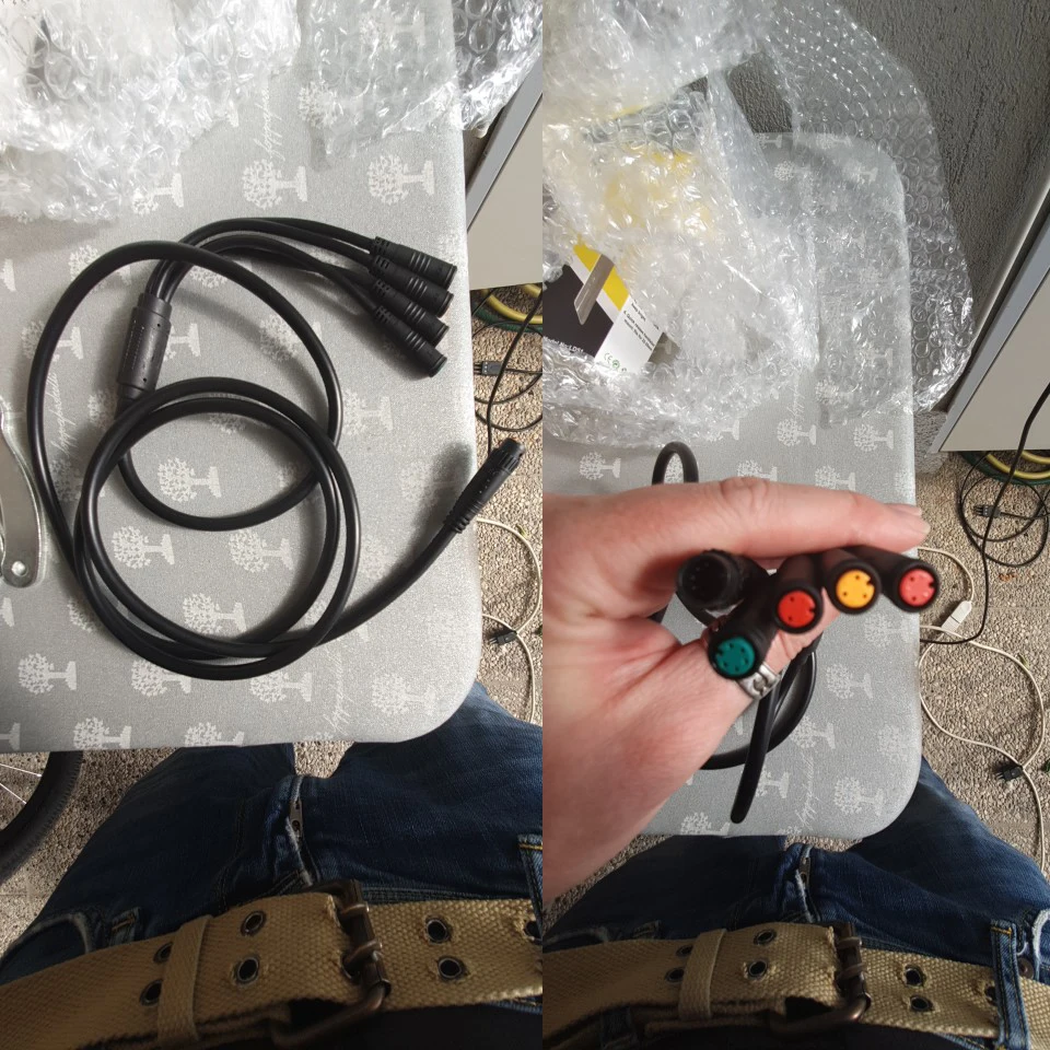 Julet-2/3/4/5/6ピン電動自転車防水ケーブルコネクタebikeライト