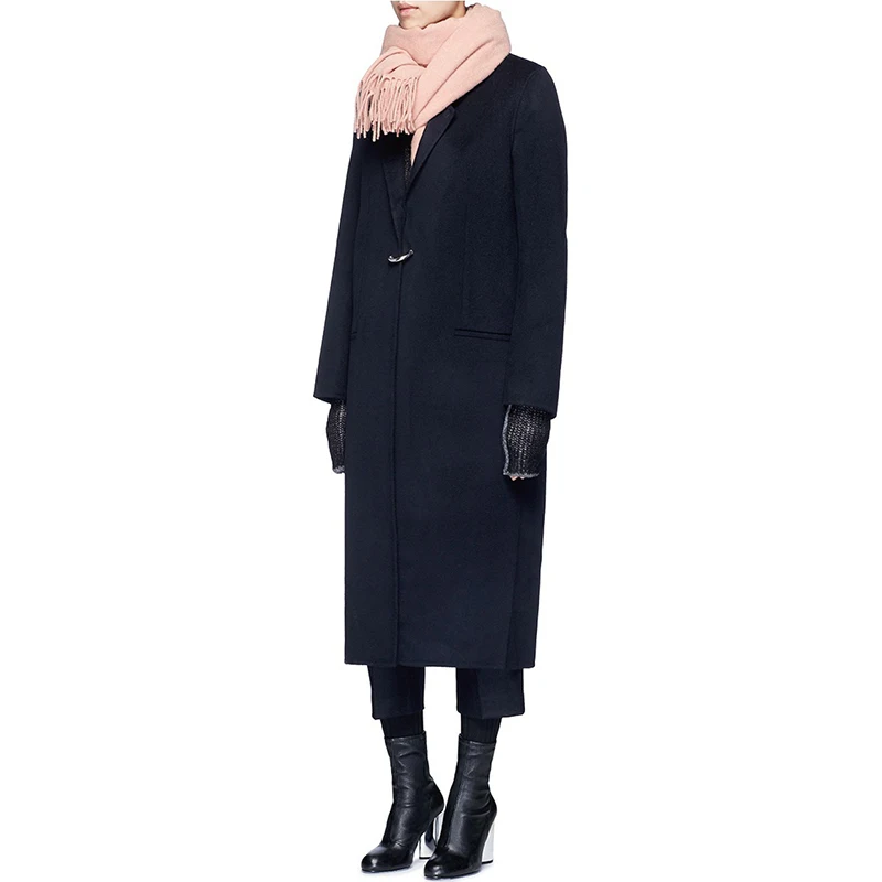 

Autumn Winter Woolen Coat Plus Size Women Korean Casual Clothes Female Single Button Coat Vintage Ladies Long Wool Warm Coats