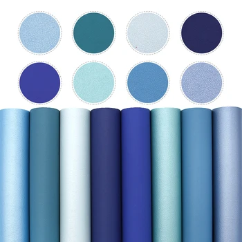 

New 8Pieces/set 20*34cm Plain Texture Synthetic Leather Patchwork Hair Bow Handbag Phone Case Wallet DIY,1Yc10349